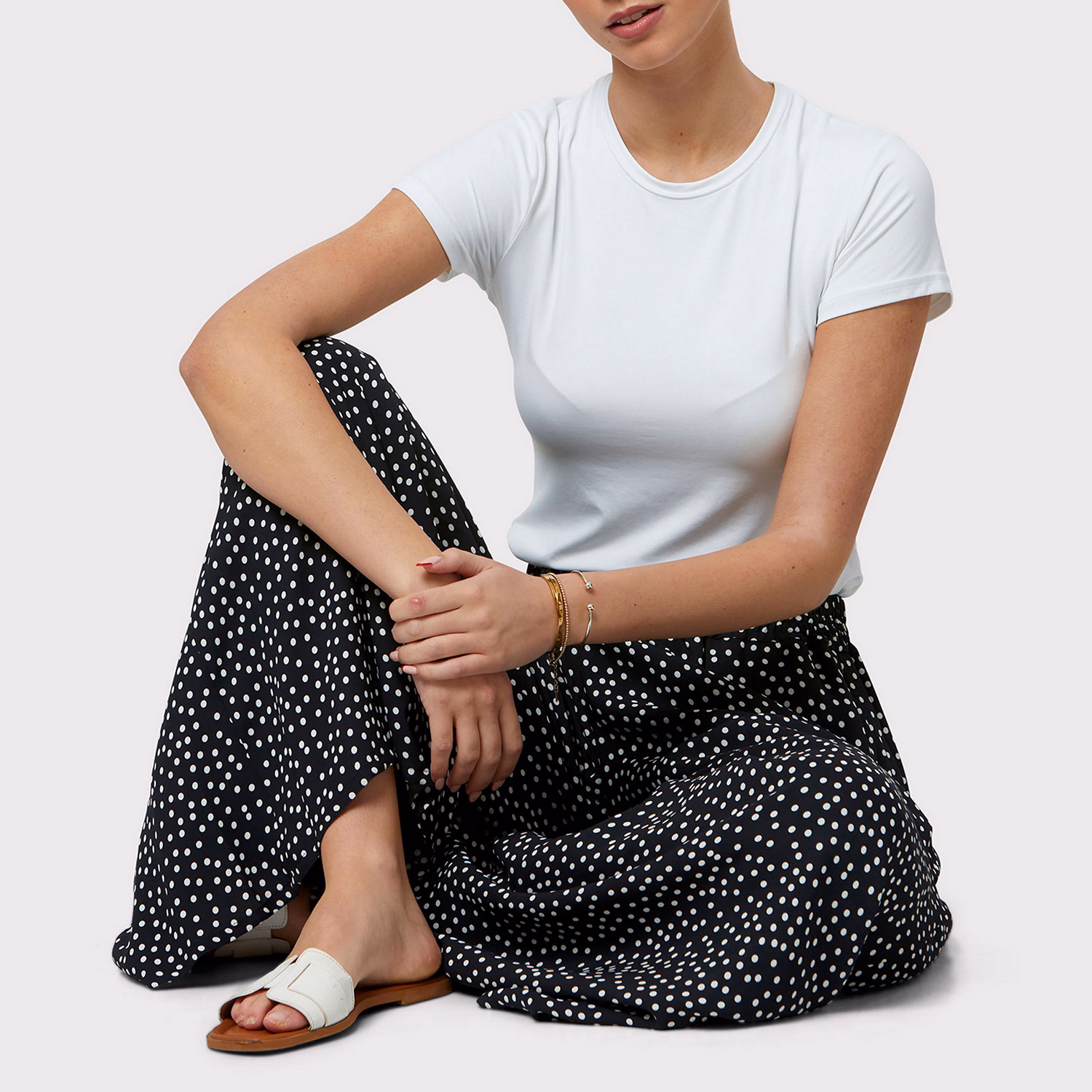 Imogen Polka Dot Wide Leg Trousers