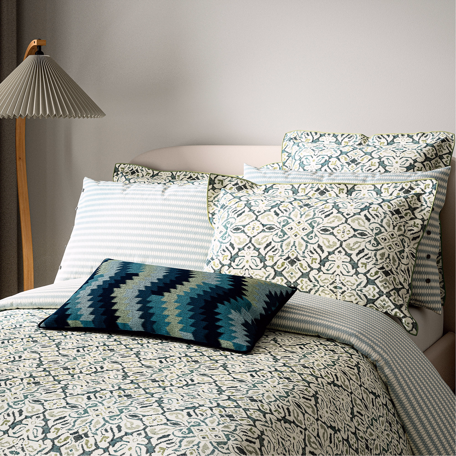 Hallie Standard Pillowcase Pair Teal