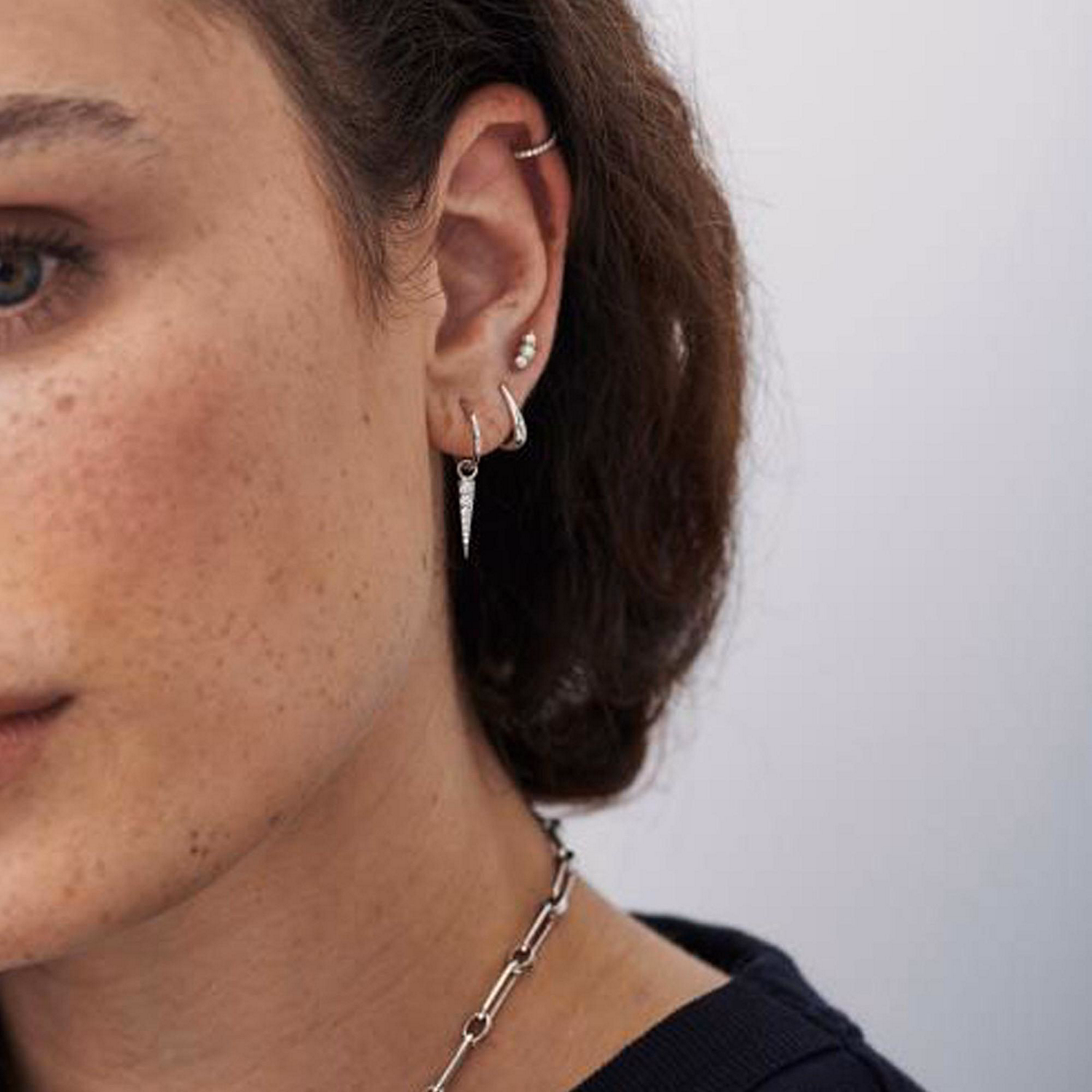 Mini Pavé Dagger Earrings