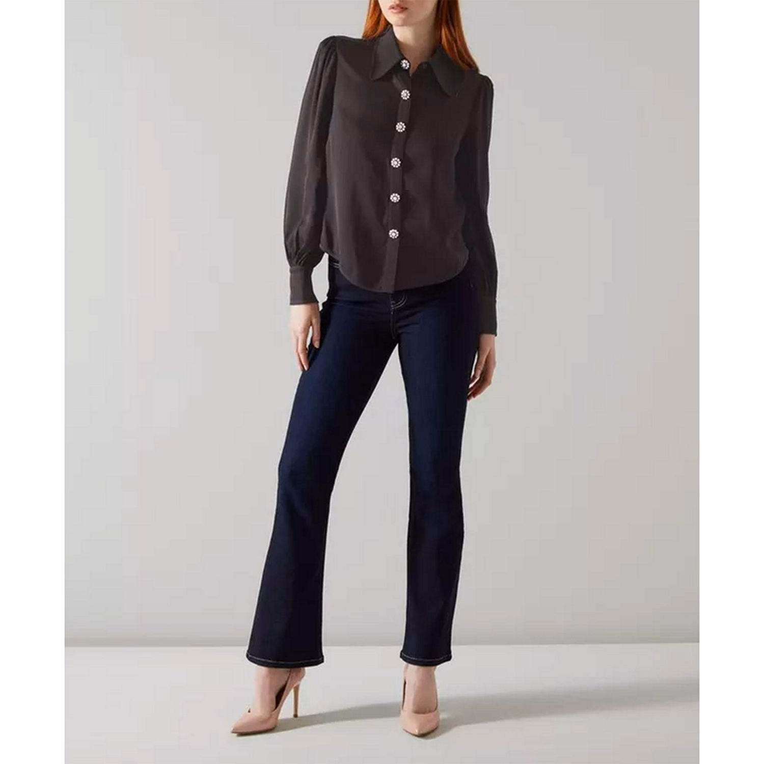 Sonya Crystal Button Blouse