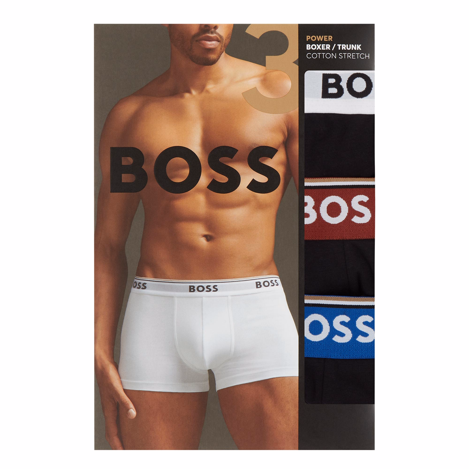 Three-Pack Power Logo Boxers