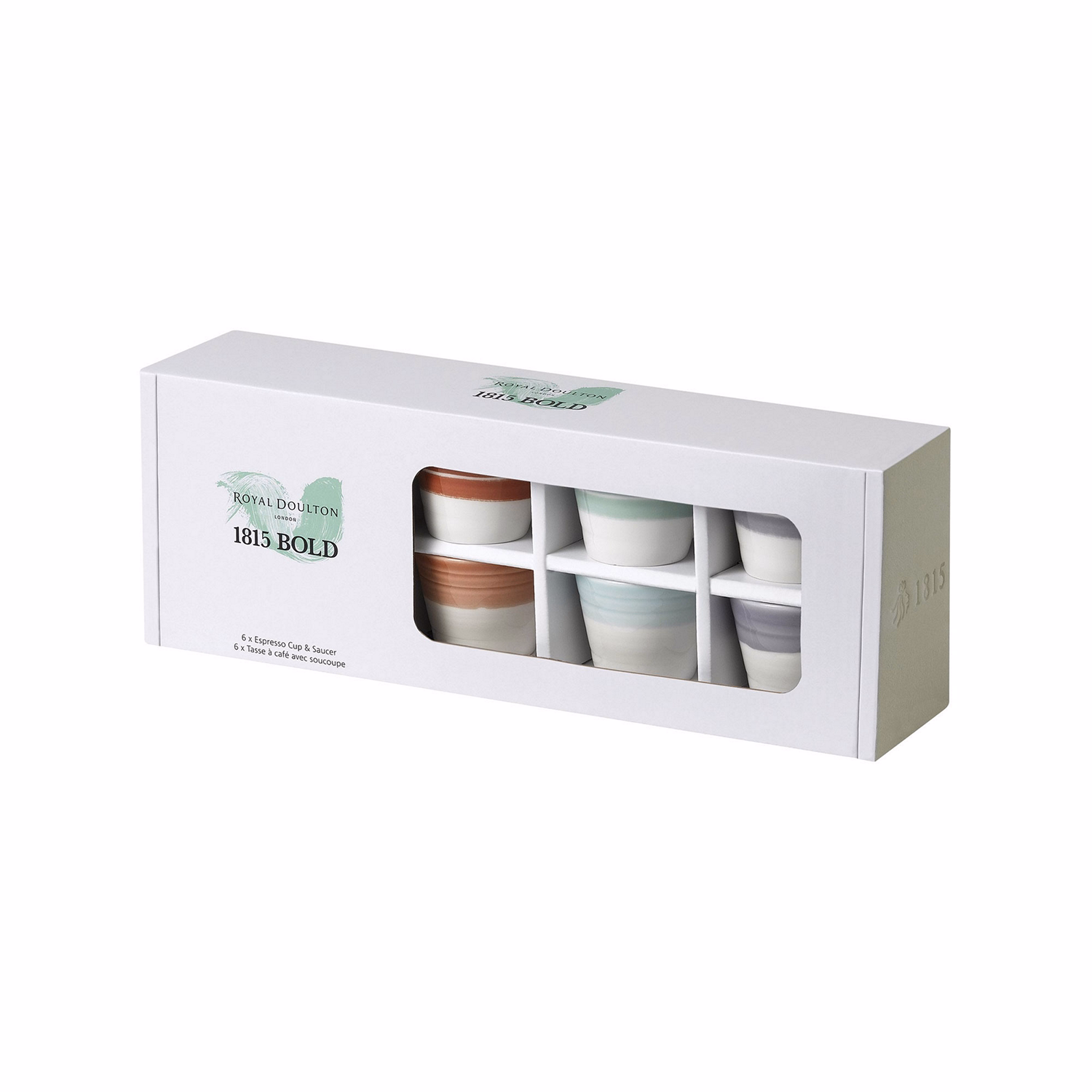 Espresso Cup & Saucer Set of Six