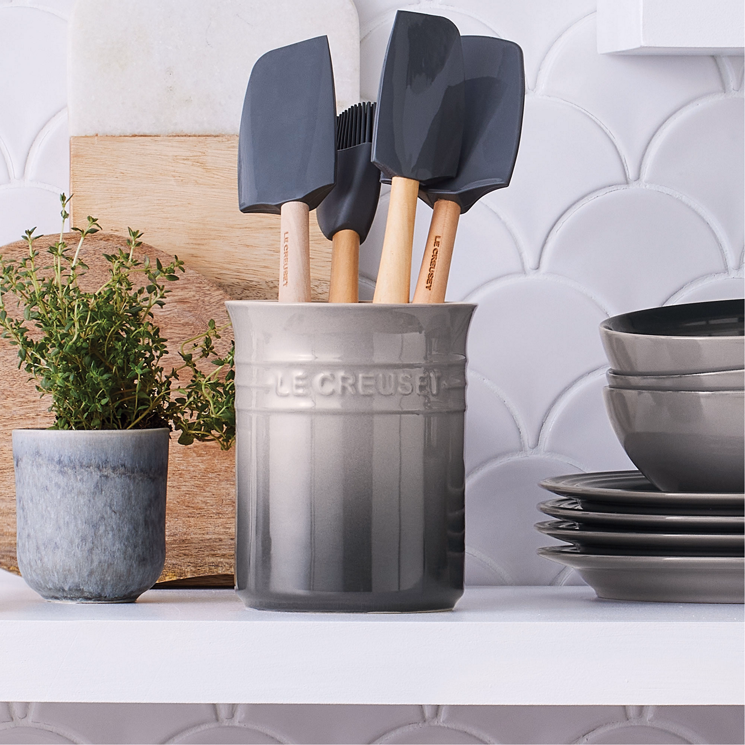 Stoneware Small Utensil Jar