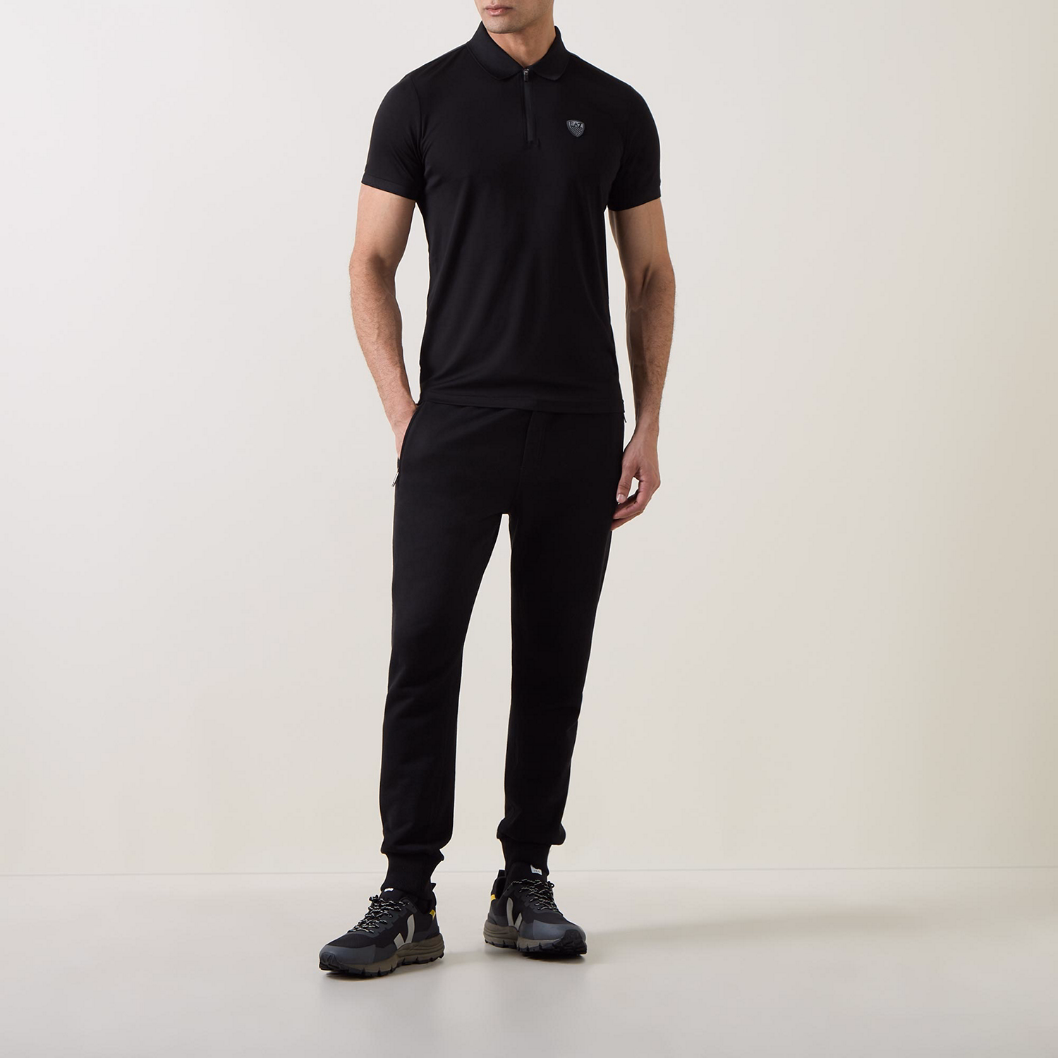 Premium Shield Zip-Up Polo Shirt