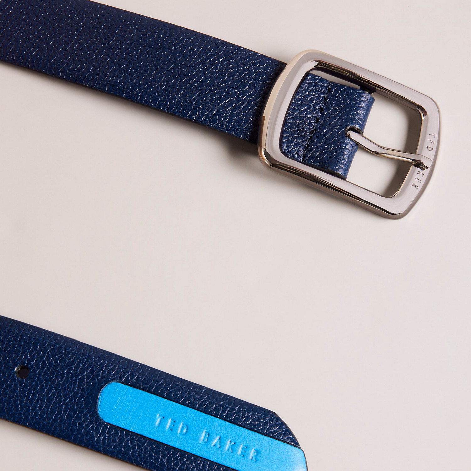 Jaims Contrast Detail Leather Belt