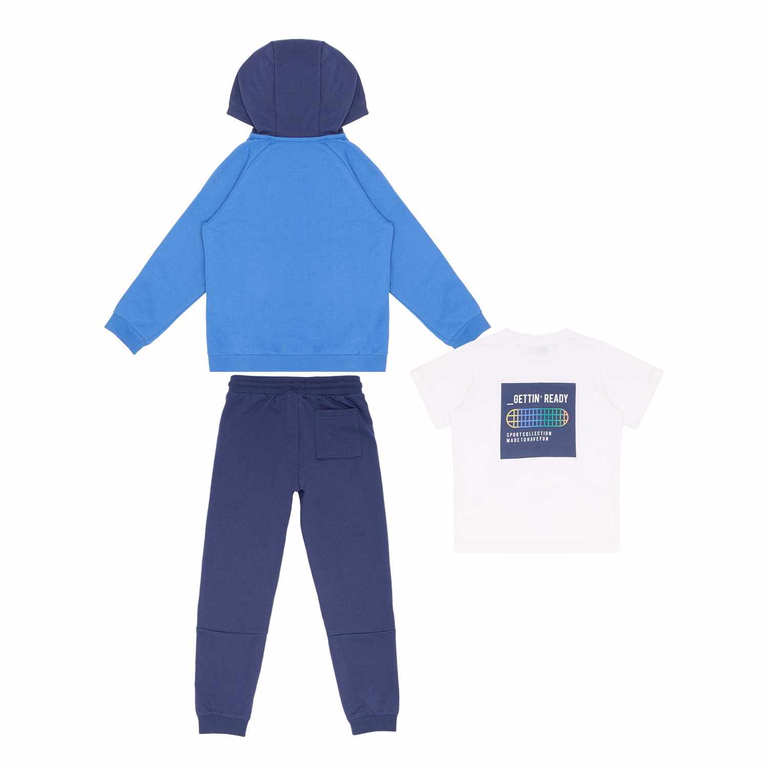 Three-Piece Hoodie, Graphic T-Shirt & Joggers Set