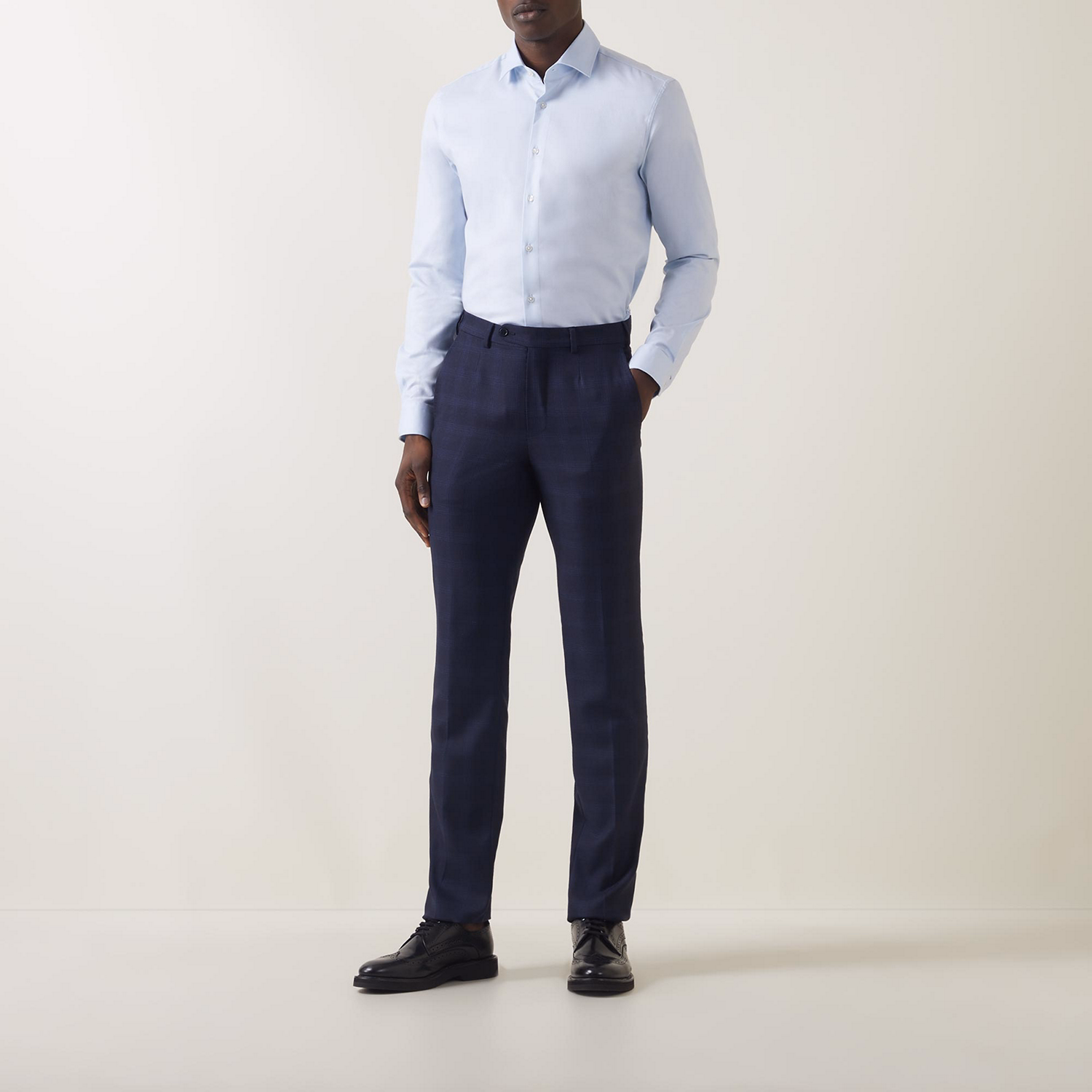 Santos Single-Cuff Textured Formal Shirt