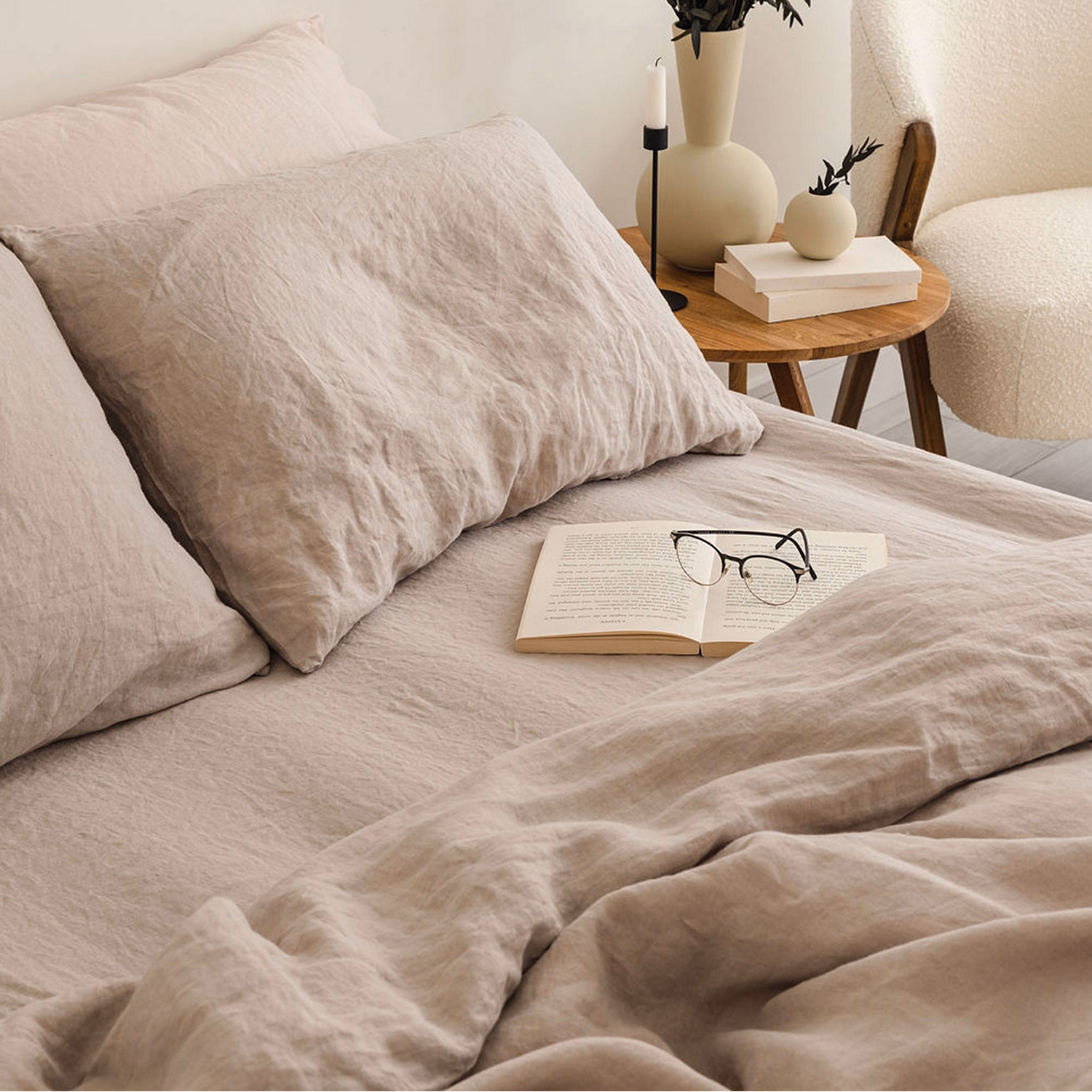 Breeze Linen Pillowcase Pair Sand