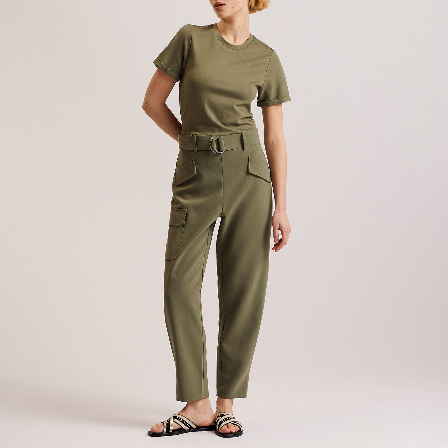 Ashika Webbing Flat Sandals