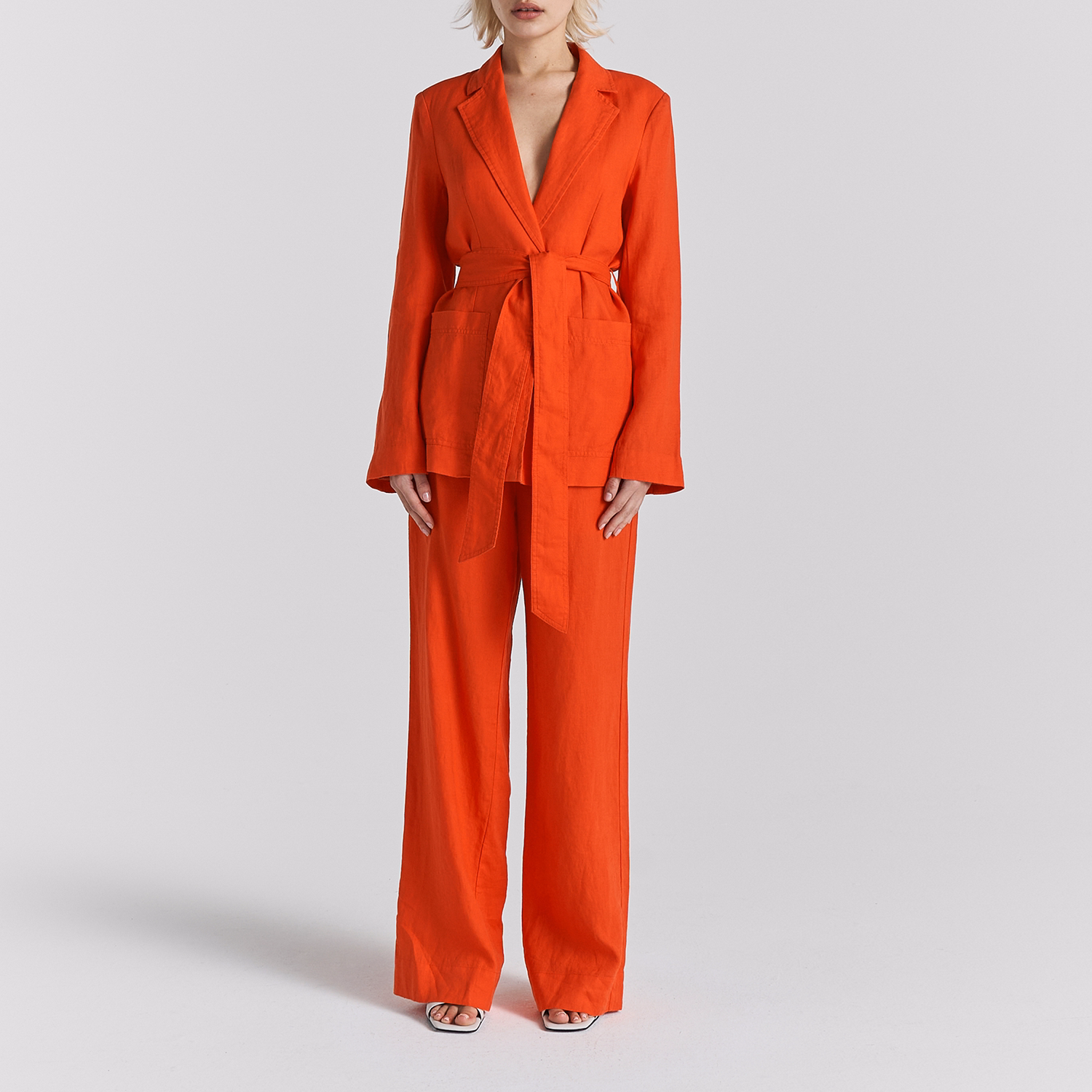 Serena Wide-Leg Linen Trousers