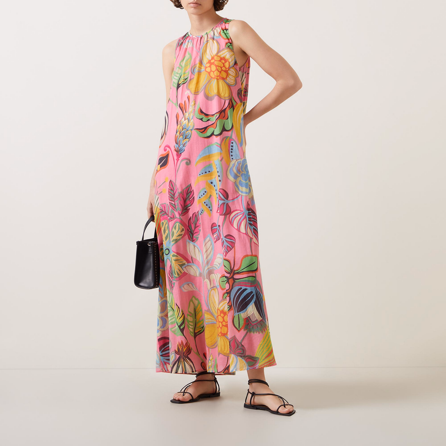 Caribbean Floral Motif Dress