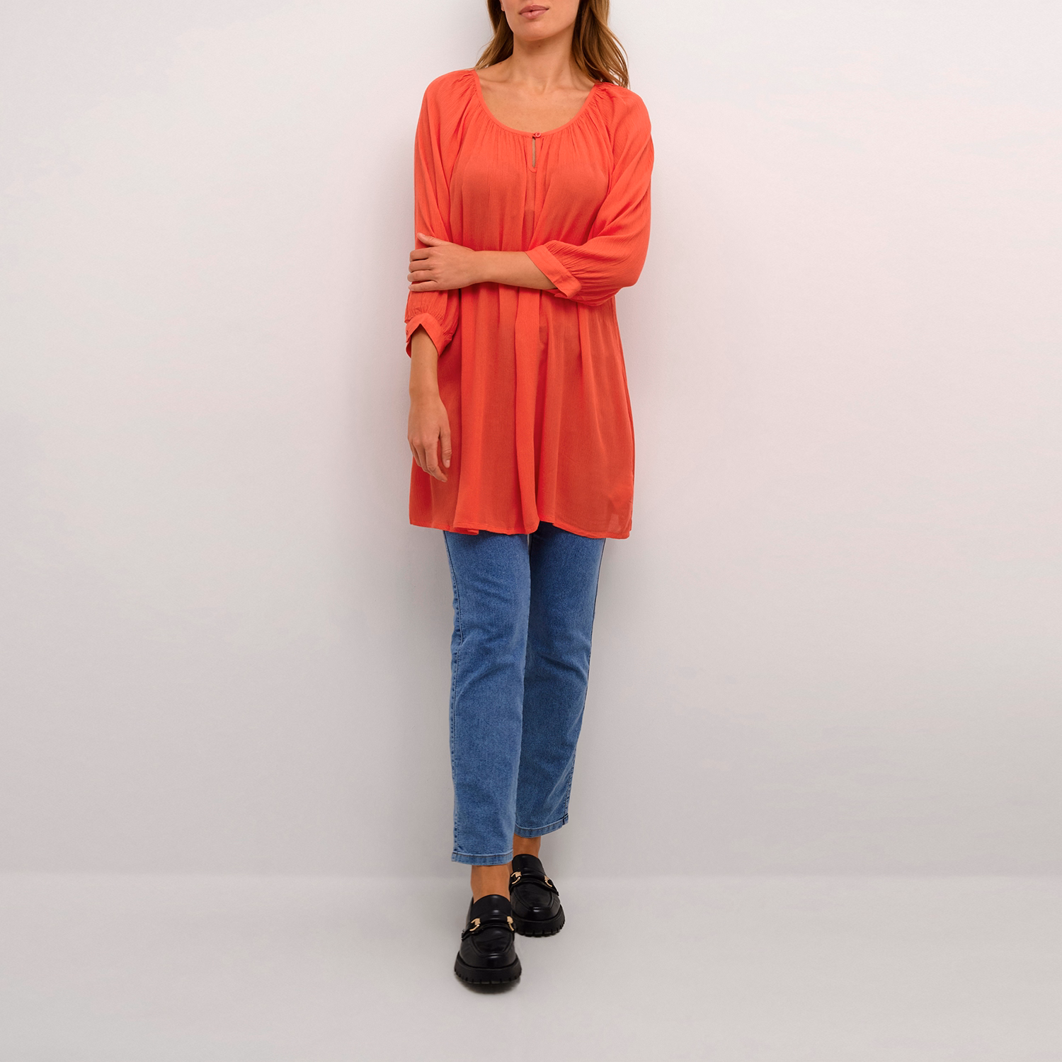 Amber Solid Tunic Top