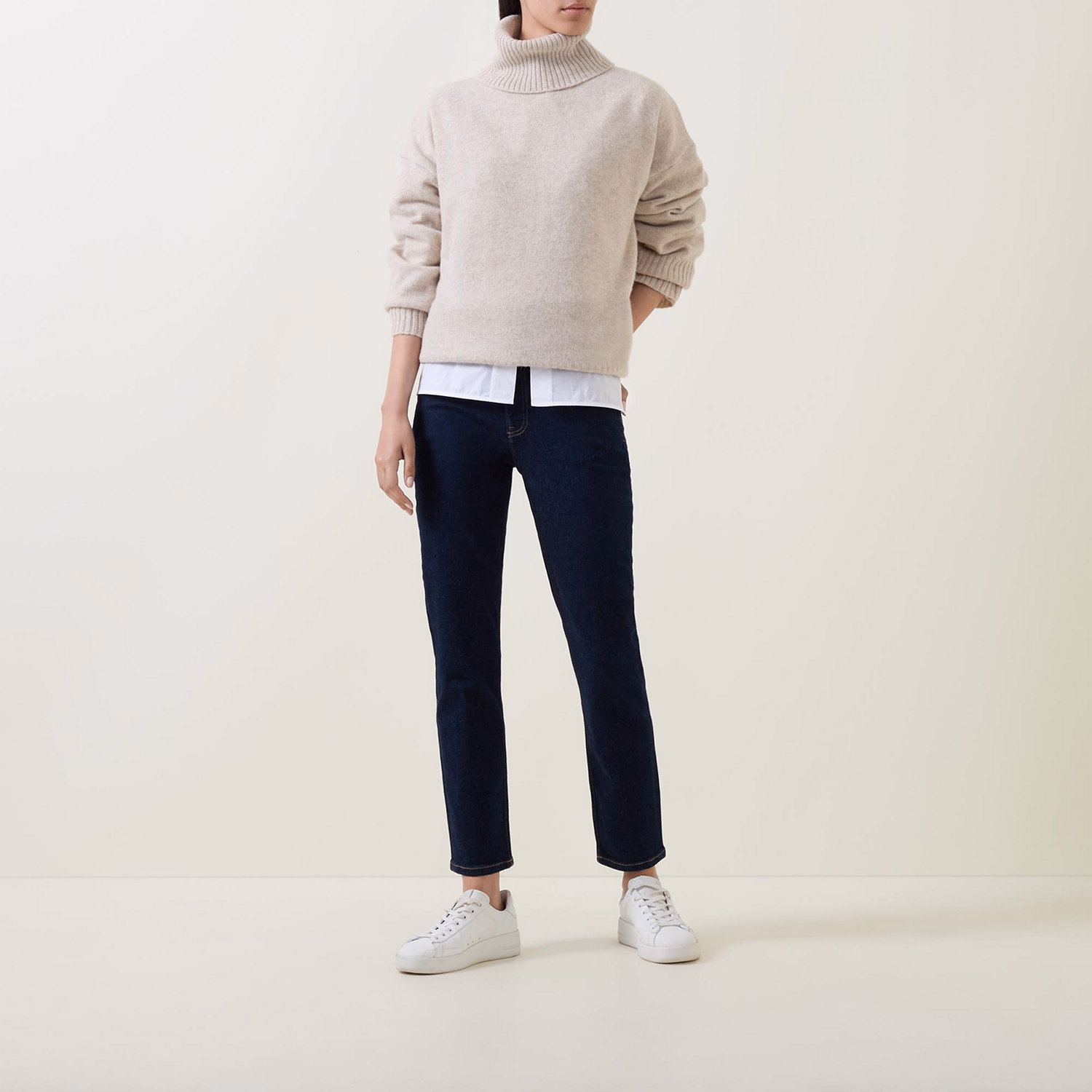High Rise Slim Leg Cropped Jeans