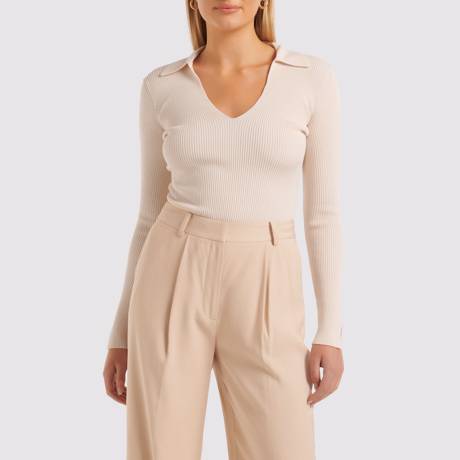 Selena Collar Knitted Top