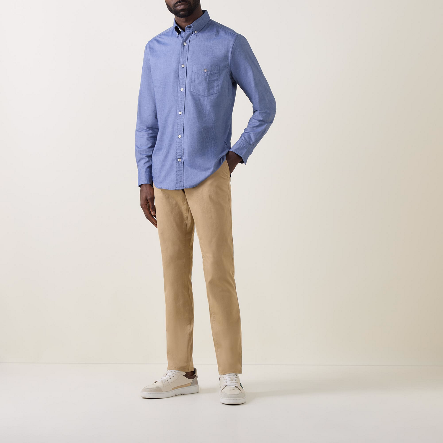 Slim-Fit Twill Trousers