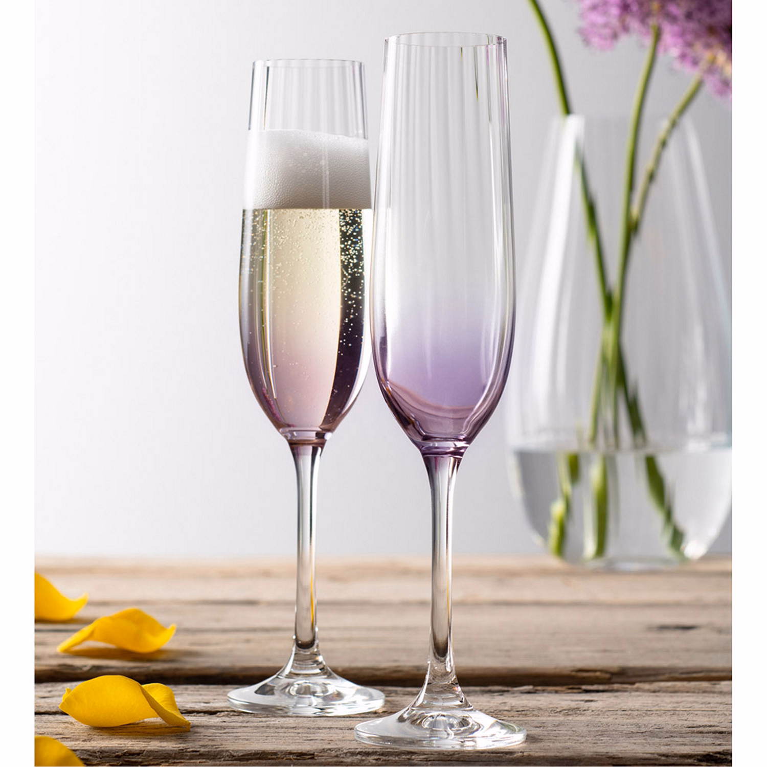Erne Flute Set of Two in Amethyst