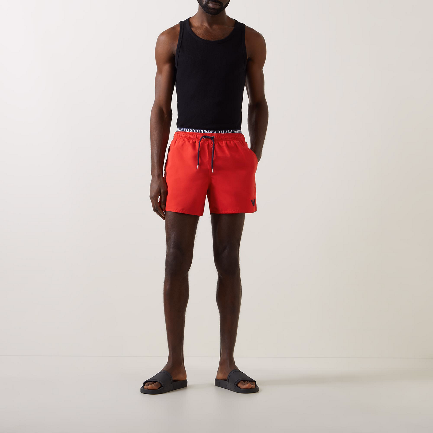 Double-Waistband Swim Shorts