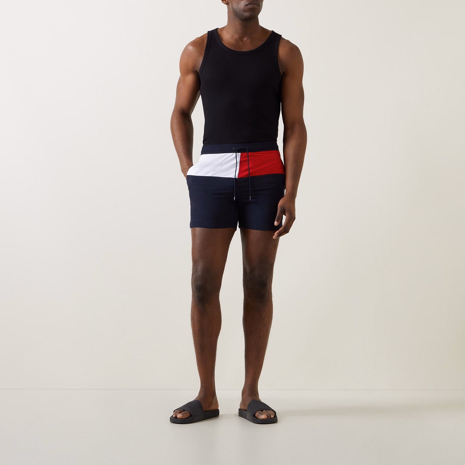 Core Flag Drawstring Swim Shorts