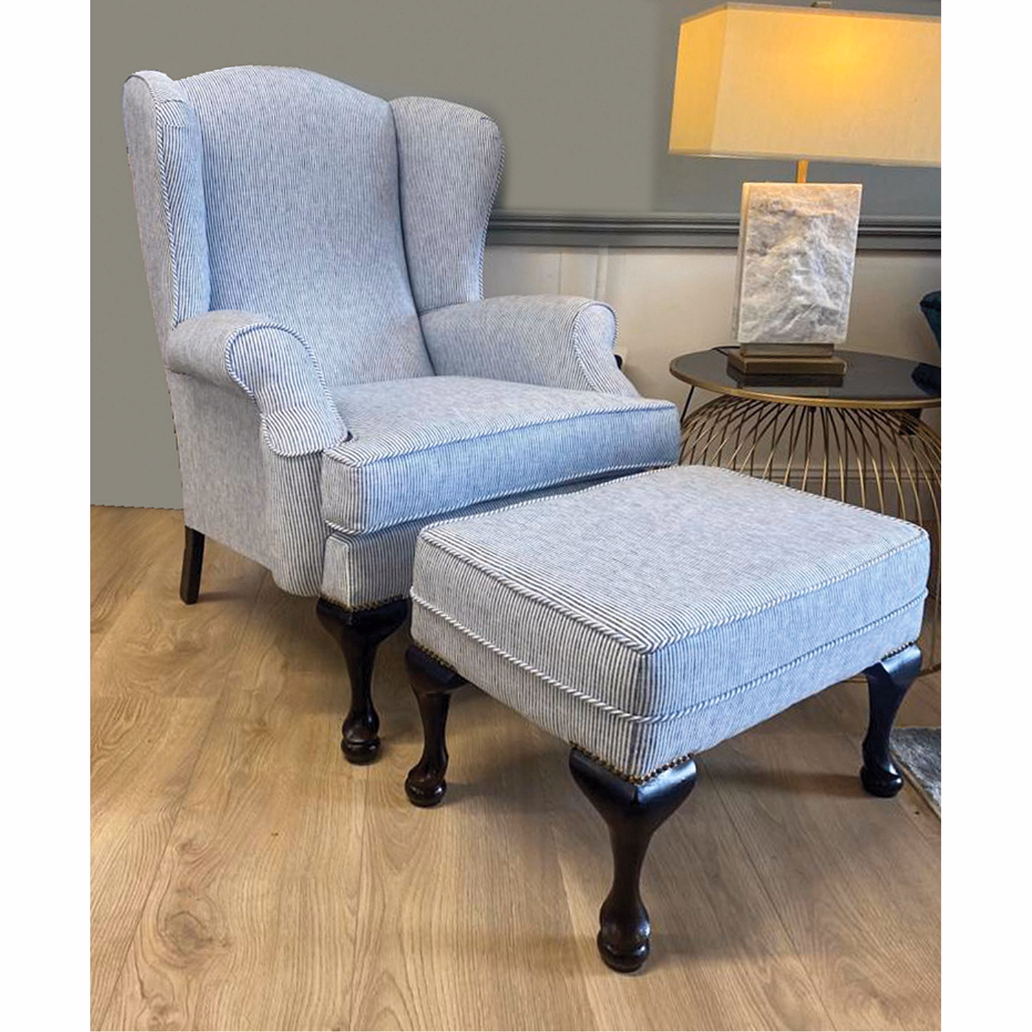 Queen Chair Volkan Nordic Blue Plain