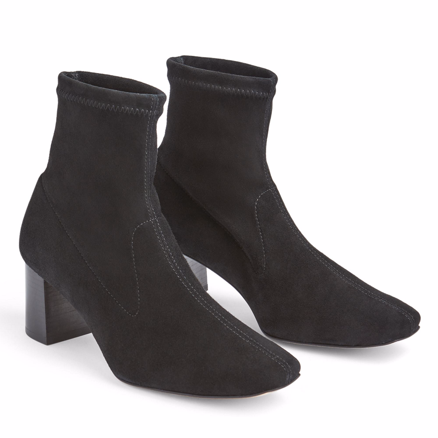 Amira Stretch Suede Ankle Boots