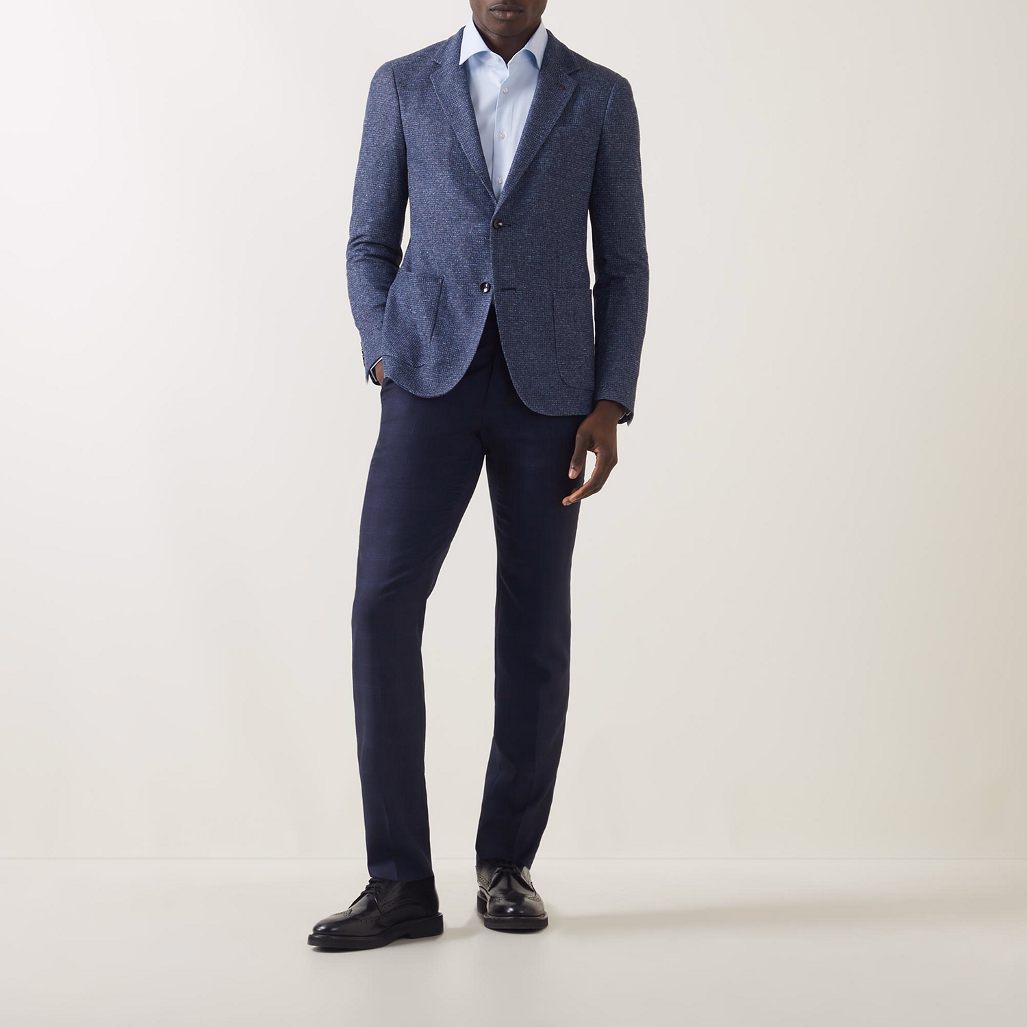 Arndt Single-Breasted Houndstooth Blazer