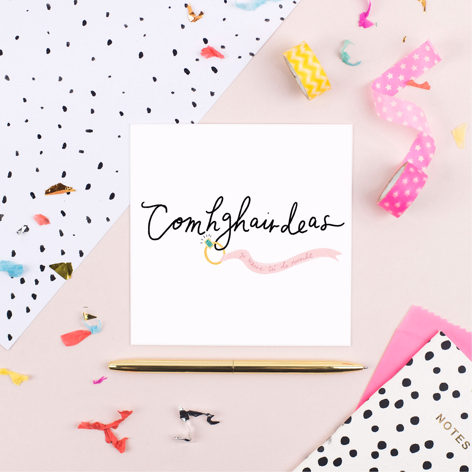 Comhghairdeas Engagement Card