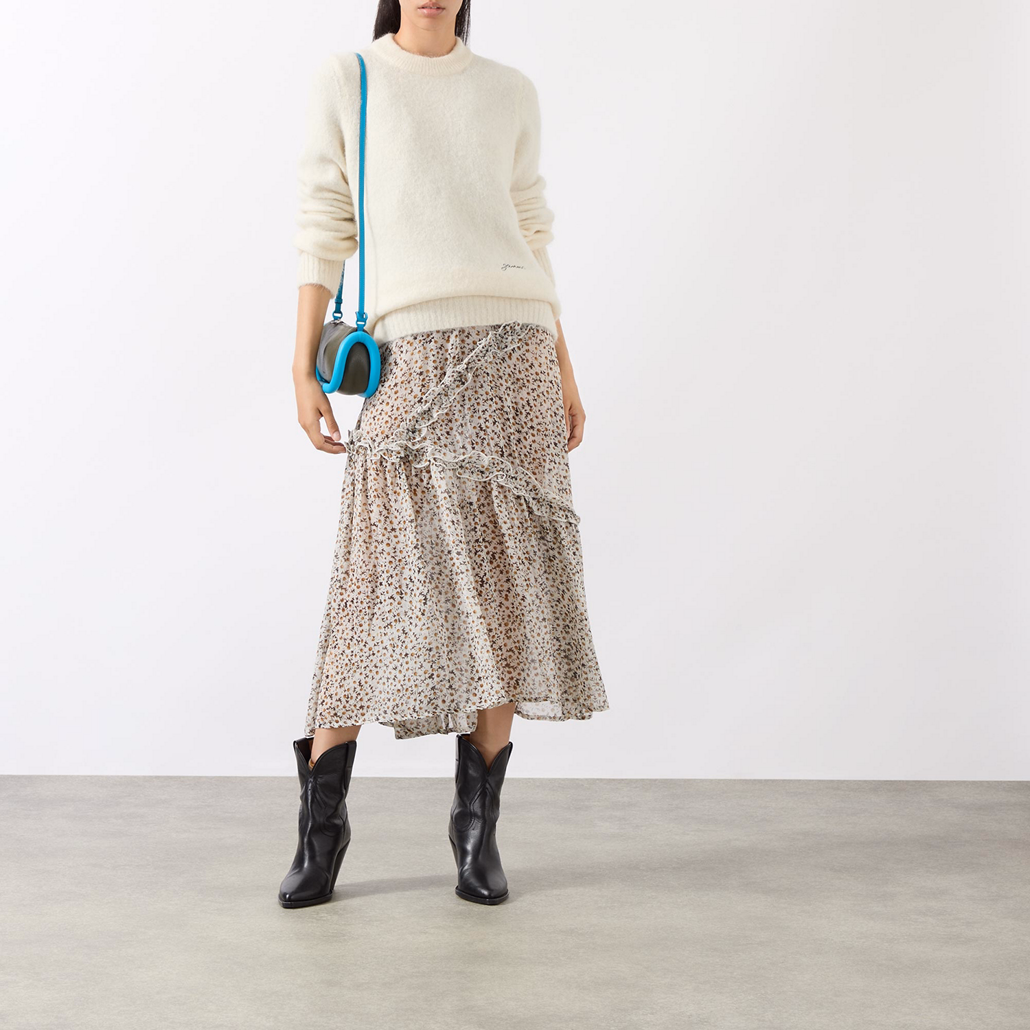 Brushed Alpaca Crew Neck Sweater