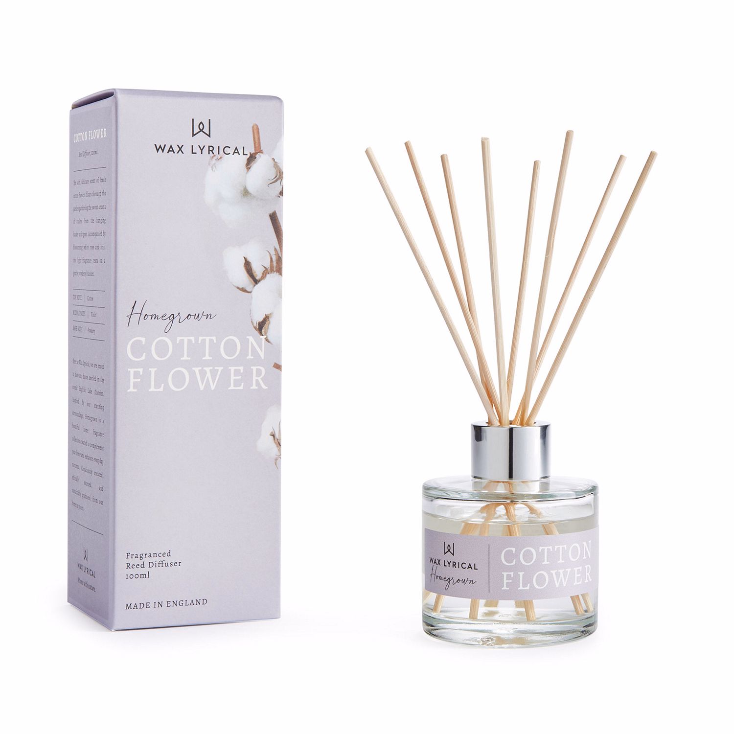 Cotton Flower Fragranced Reed Diffuser