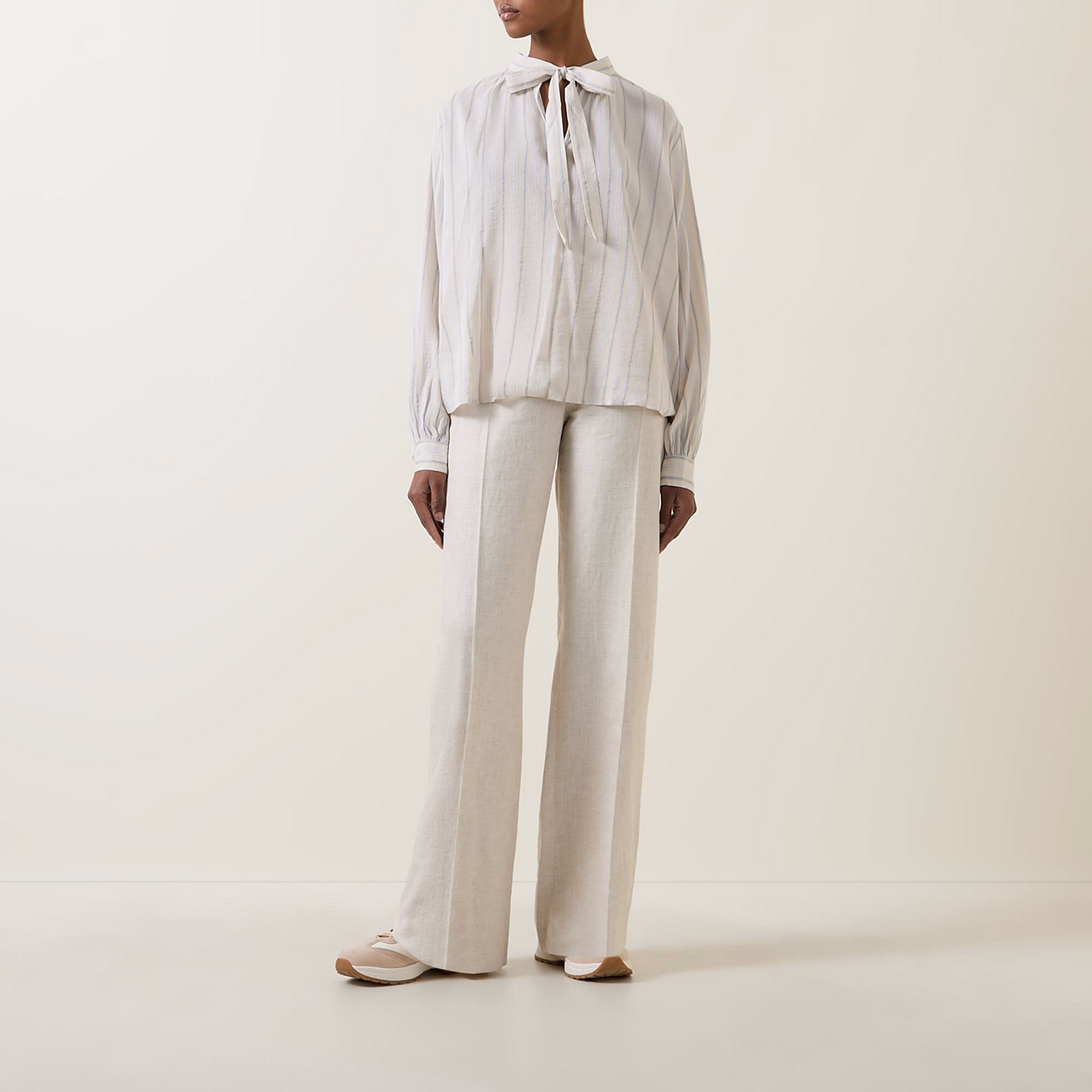 Epoke Striped Bow Blouse