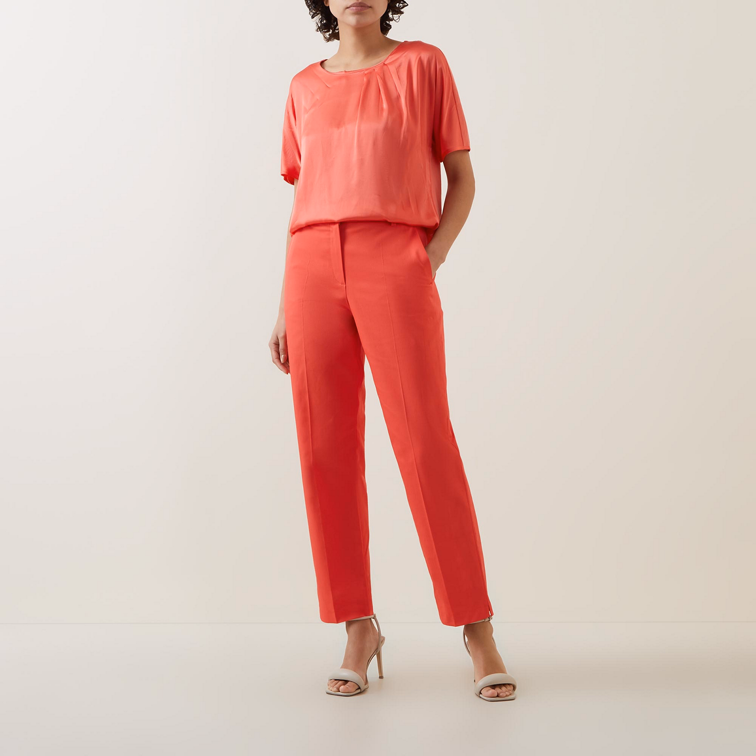 Pleated-Detail Blouse