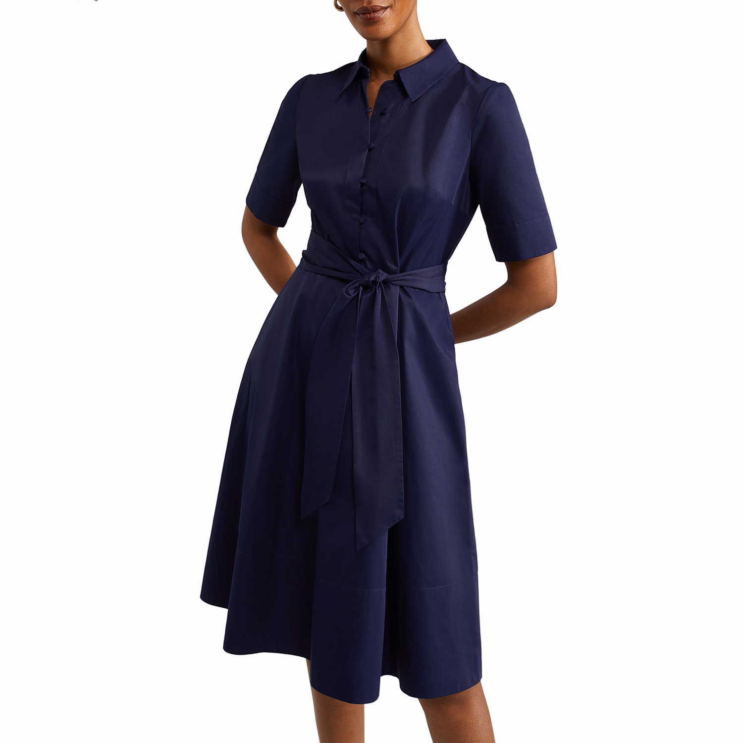 Brielle Tie-Waist Shirt Dress