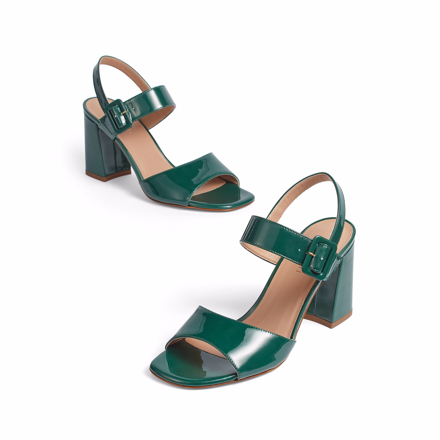 Rae Patent Buckle Block Heels