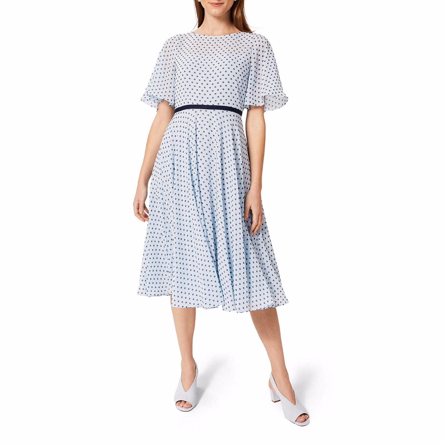 Eleanor Spot Print Fit and Flare Dress