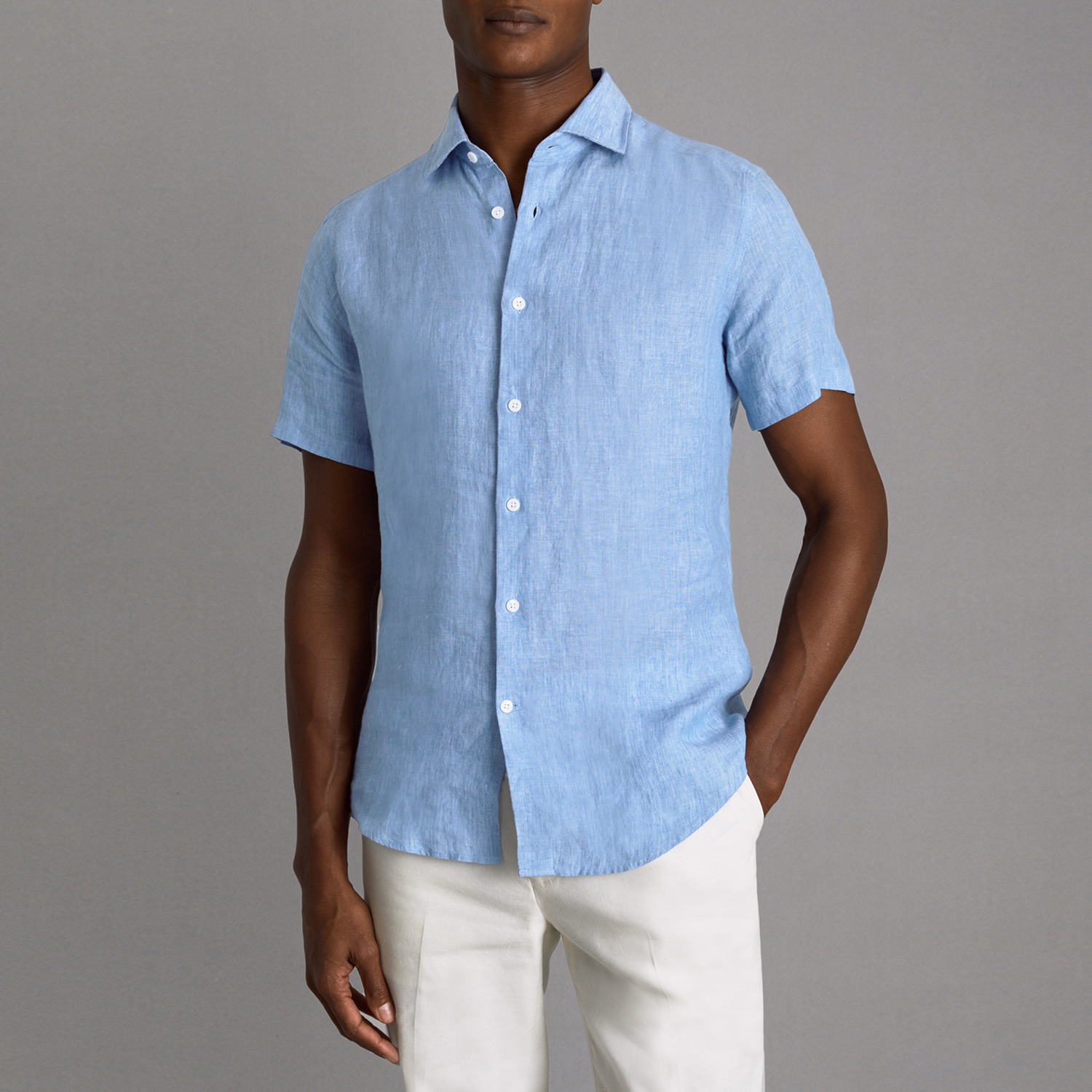 Holiday Linen Slim-Fit Casual Shirt