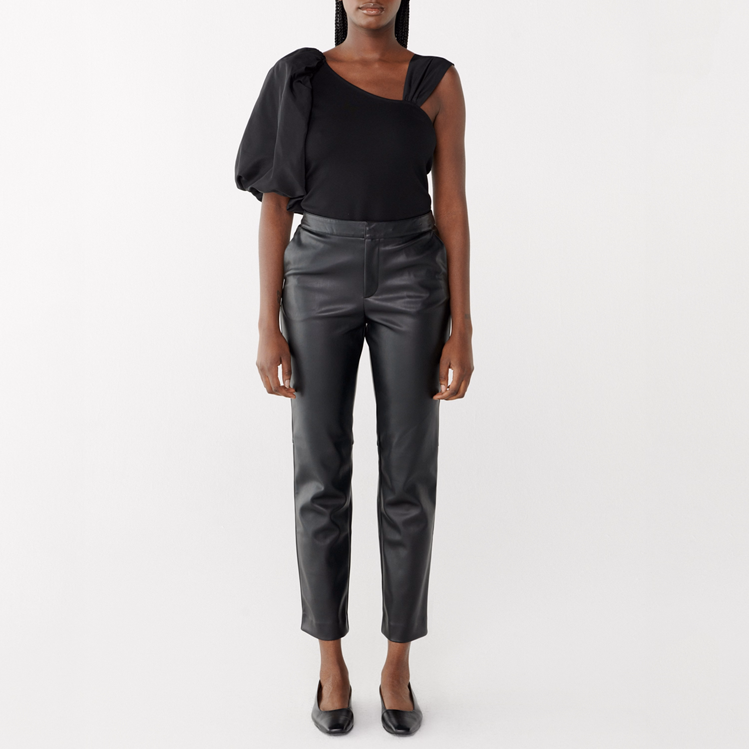 Camilla Faux Leather Cropped Trousers