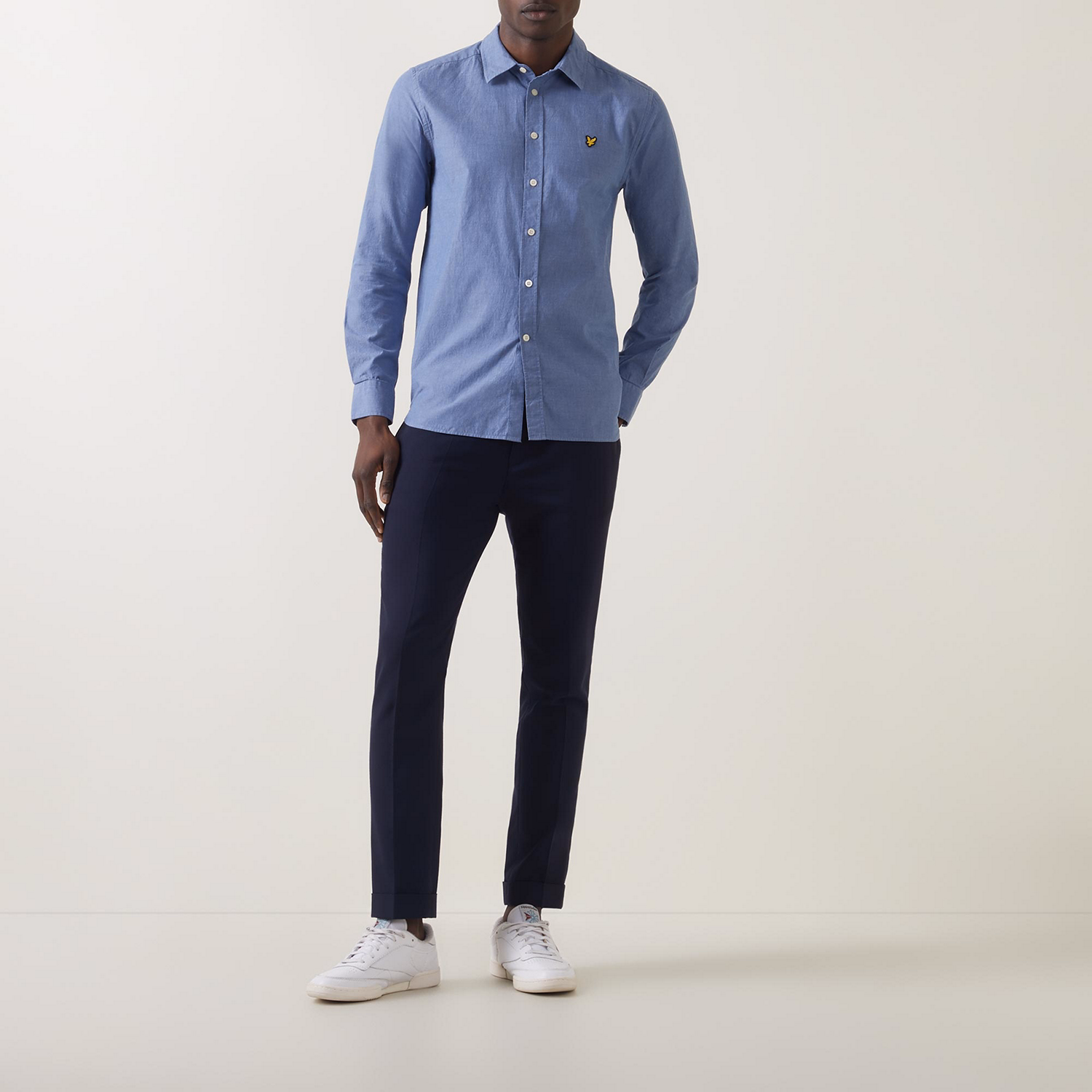 Chambray Logo Casual Shirt