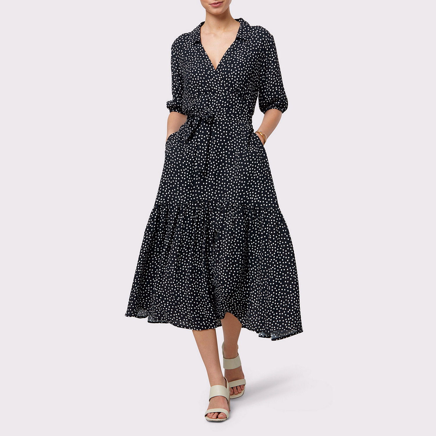 Raquel Polka Dot Wrap Dress