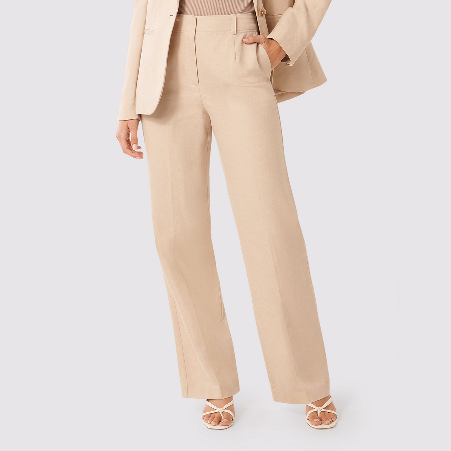 Sonia Tailored High-Rise Straight-Leg Trousers