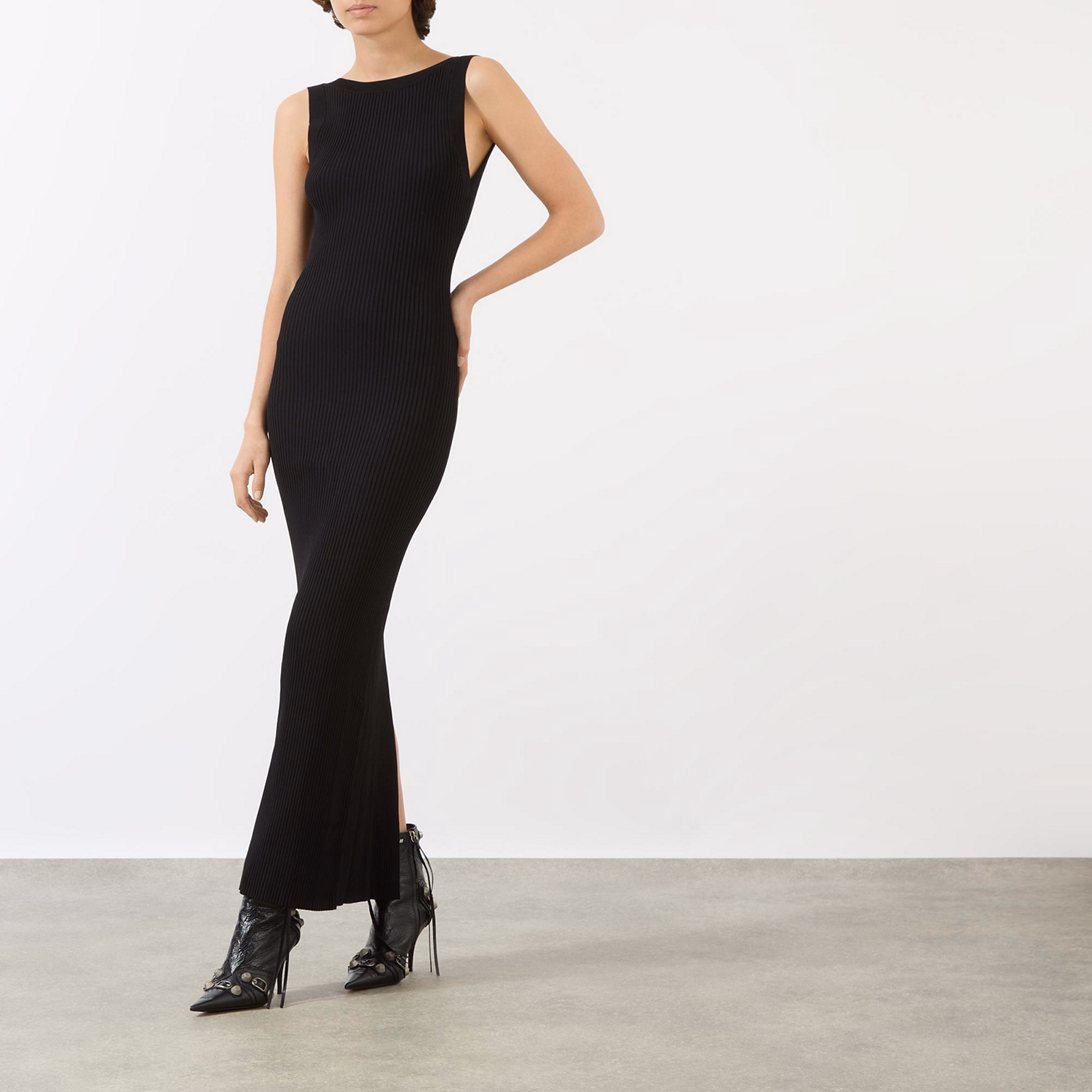 Shine Ribbed Fitted Dress