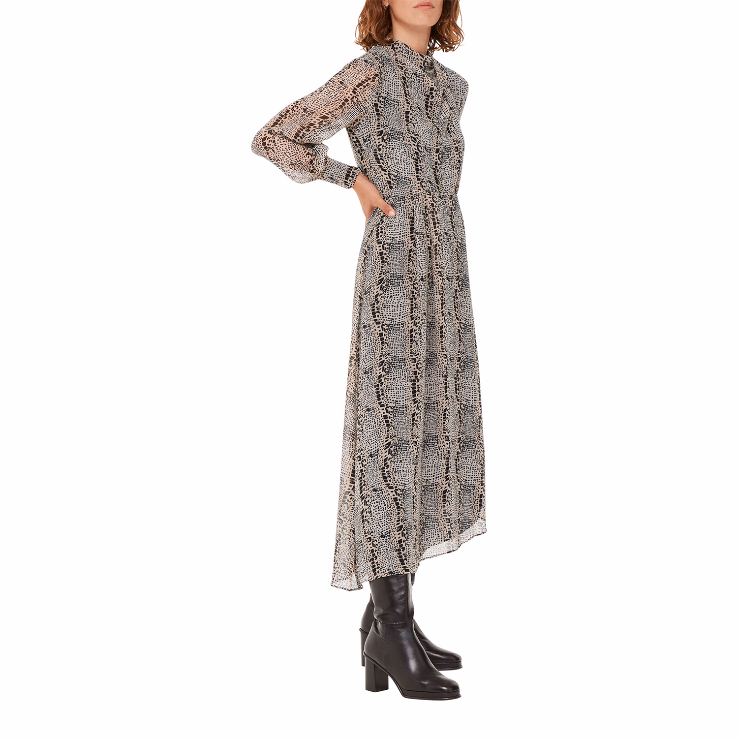 Optical Snake Print Meg Dress