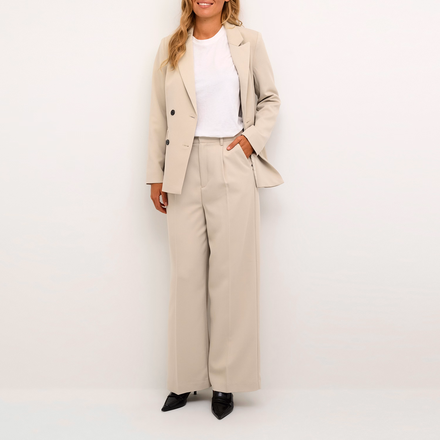 Elona High-Rise Wide Leg Trousers
