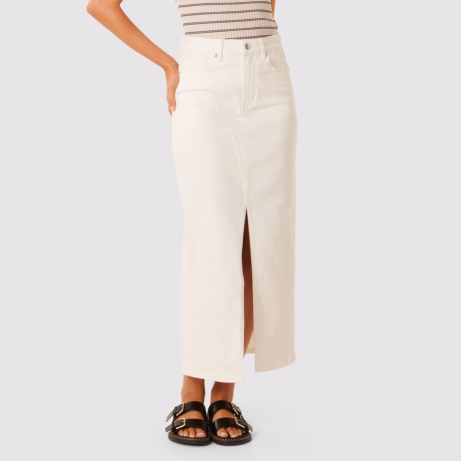 Marion Mid-Rise Denim Skirt