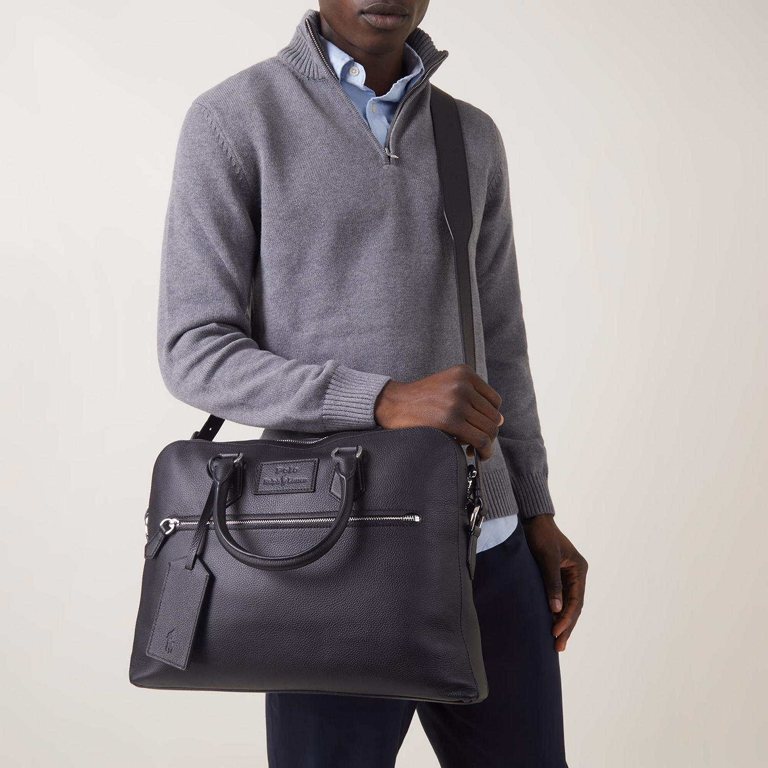 Pebbled Leather Briefcase