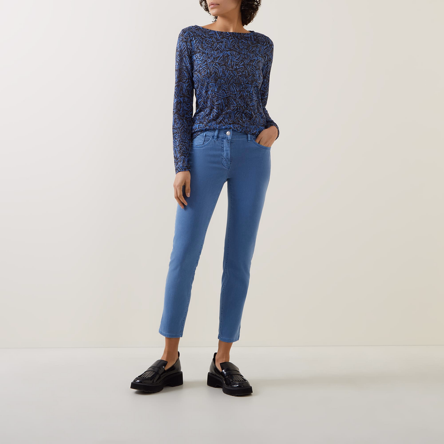 Relaxed-Fit Printed Top