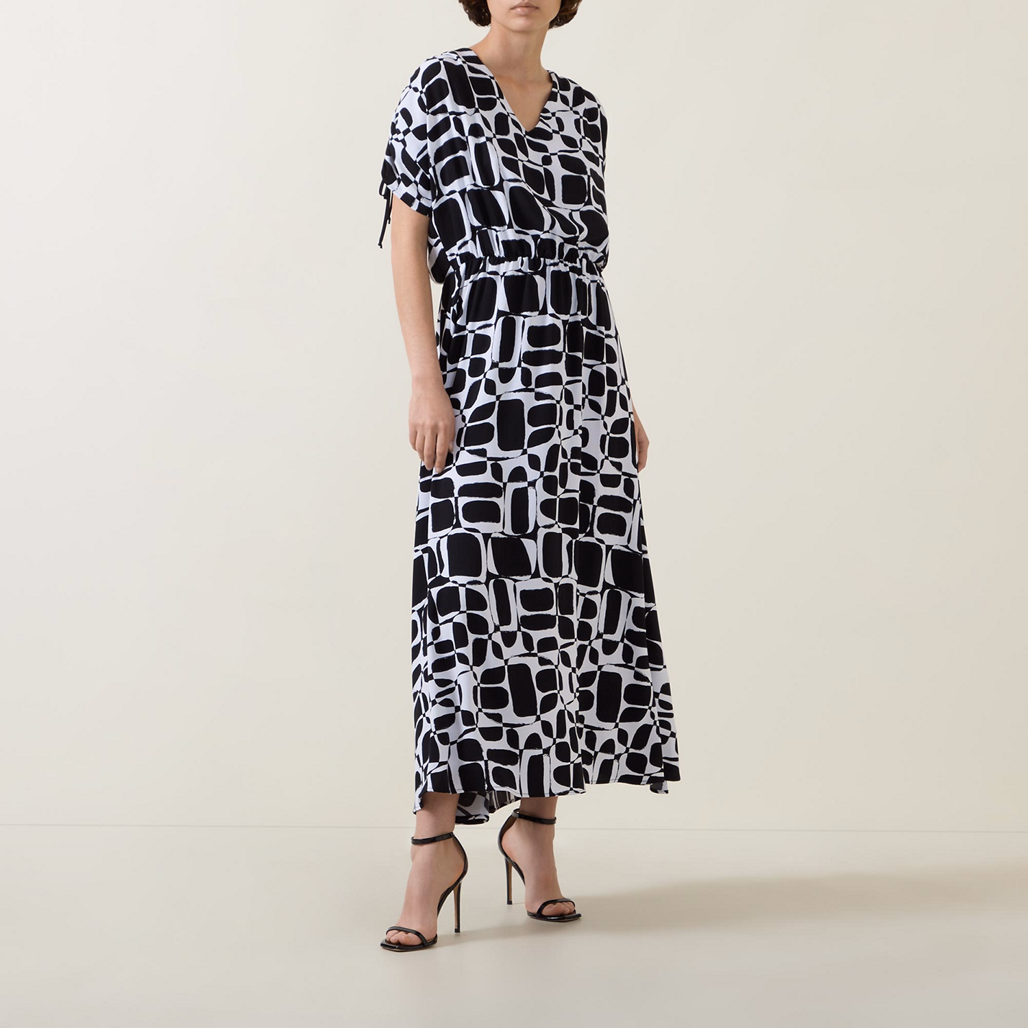 Monochrome Flared Dress