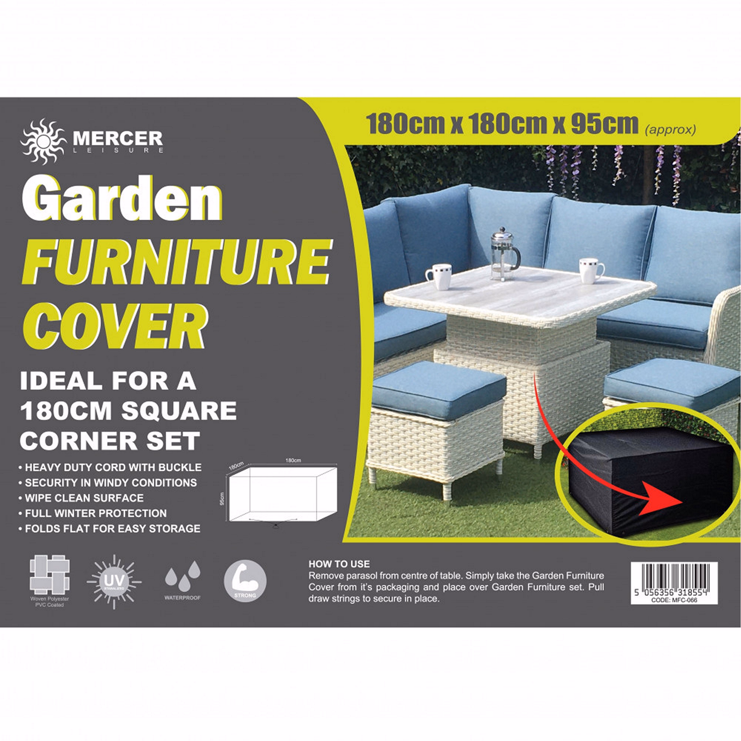 Protective Cover 180cm Square Corner Furniture Sets