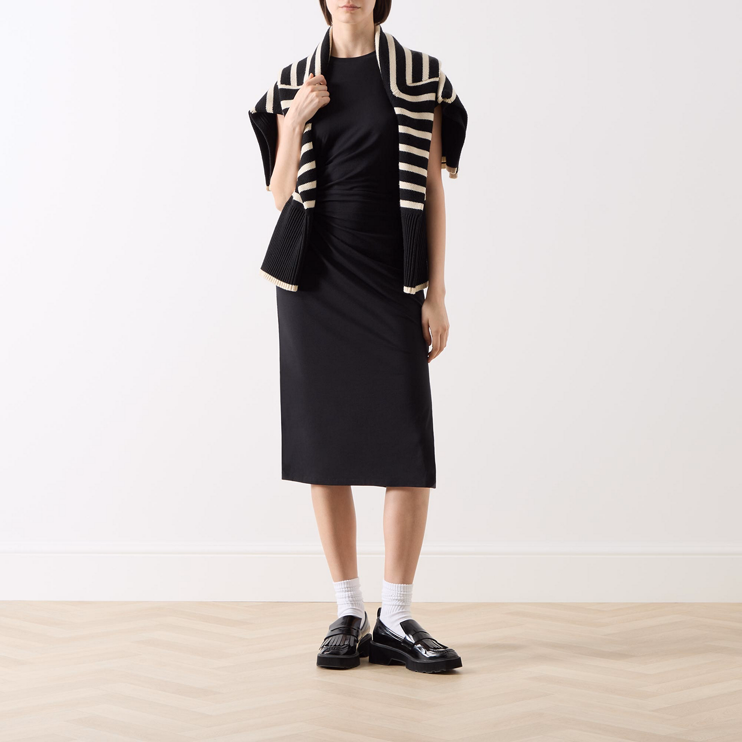 Gathered Jersey Dress