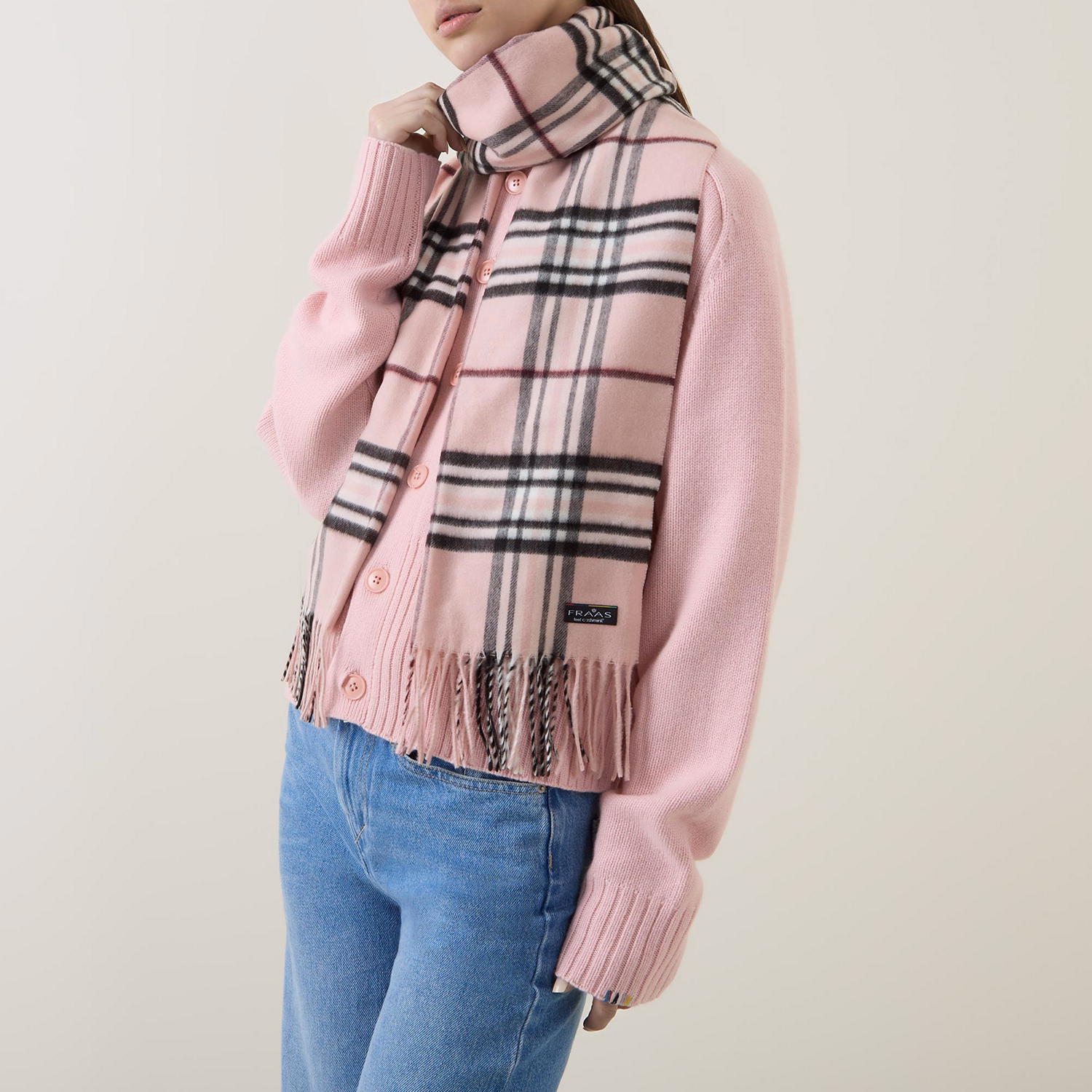 Plaid Fringe Scarf