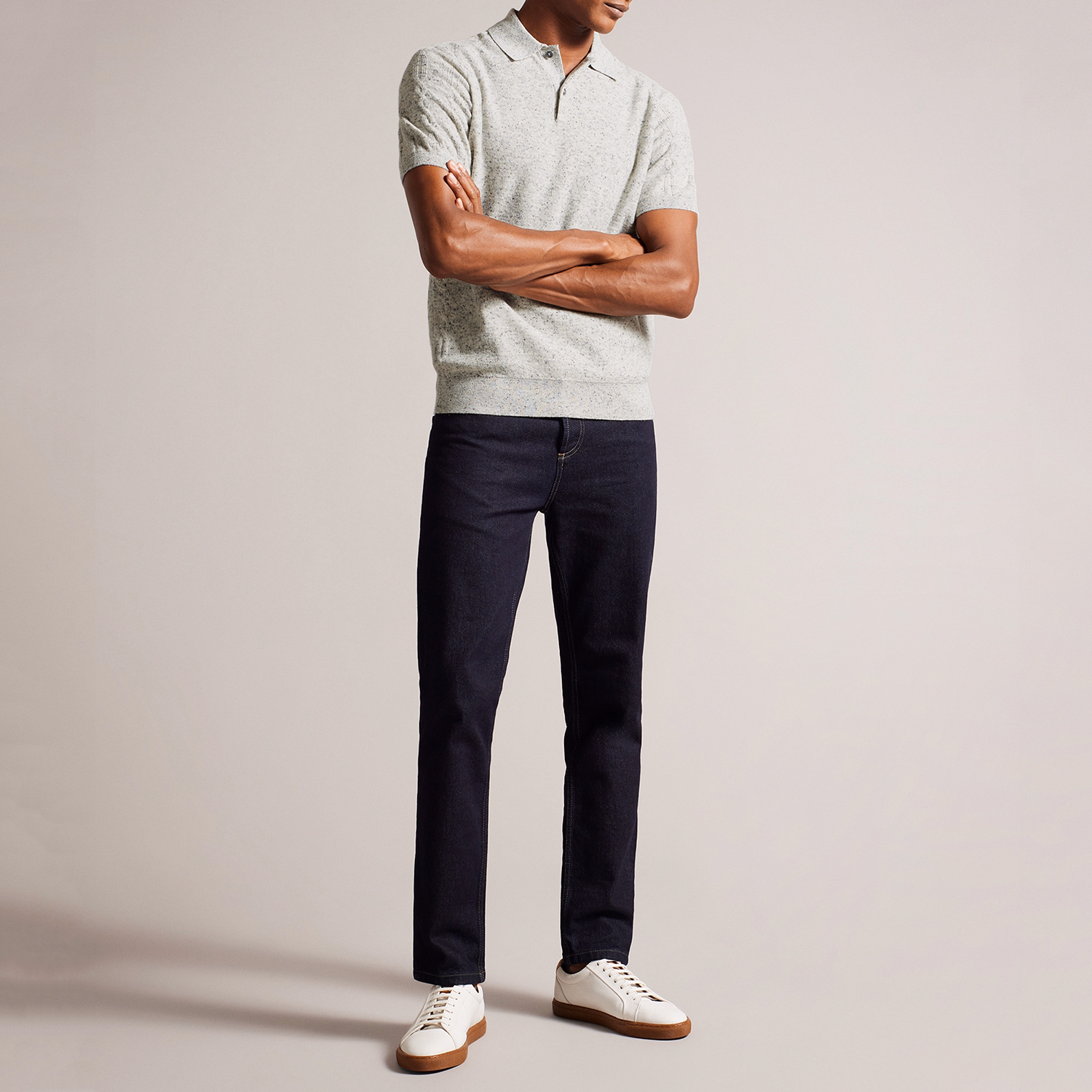 Cable Knit Polo Shirt