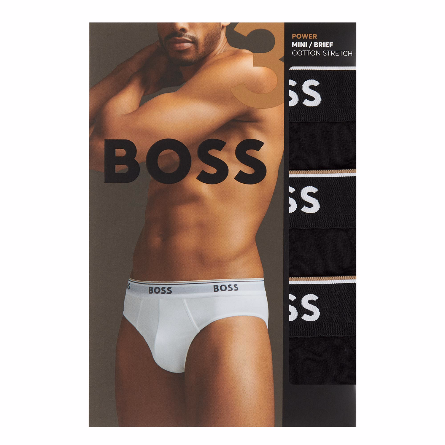 Three-Pack Solid Logo Briefs